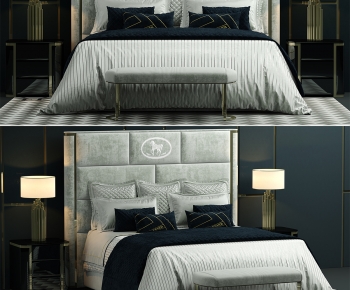 Modern Double Bed-ID:777026891