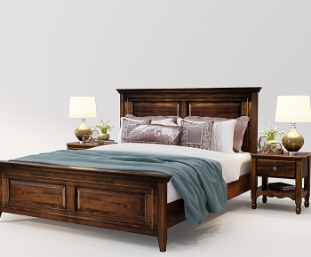 American Style Double Bed-ID:165287028