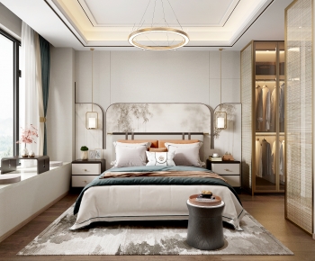 New Chinese Style Bedroom-ID:243243933