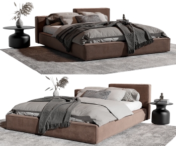 Modern Double Bed-ID:730062964