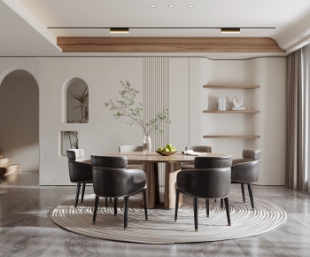 Modern Wabi-sabi Style Dining Room-ID:996176967