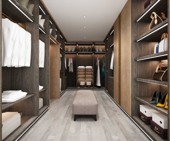 Modern Clothes Storage Area-ID:964581975