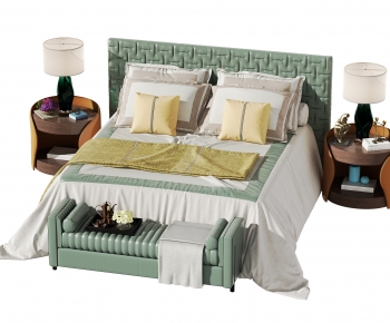 Modern Double Bed-ID:109555963