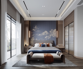 New Chinese Style Bedroom-ID:932085994