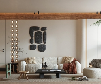 Wabi-sabi Style A Living Room-ID:881453994