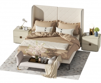 Modern Double Bed-ID:885693076