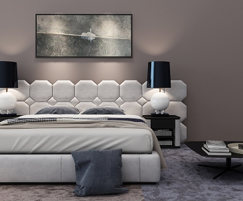 Modern Double Bed-ID:398309297