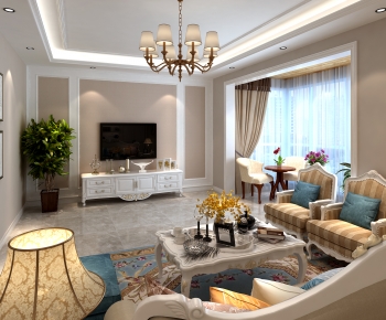 Simple European Style A Living Room-ID:535192013