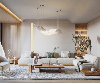 Wabi-sabi Style A Living Room-ID:605154994