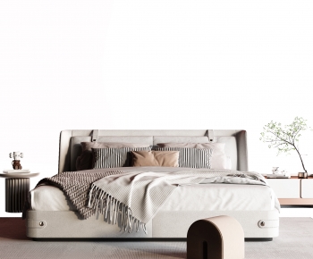 Modern Double Bed-ID:739427092