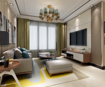 Modern A Living Room-ID:848118079