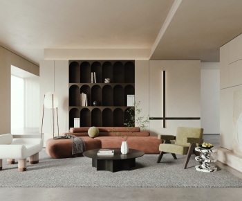 Wabi-sabi Style A Living Room-ID:804450042