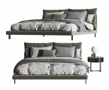 Modern Double Bed-ID:855775122
