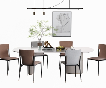 Modern Dining Table And Chairs-ID:839950088