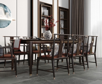 New Chinese Style Dining Table And Chairs-ID:684194096