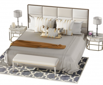 Modern Double Bed-ID:926991942