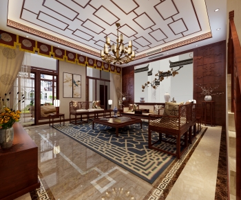 Chinese Style A Living Room-ID:342175019