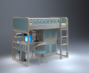 Simple European Style Bunk Bed-ID:261364946
