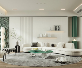 Modern Wabi-sabi Style A Living Room-ID:873922117