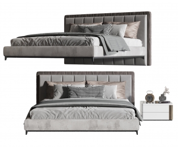 Modern Double Bed-ID:419961933