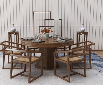 New Chinese Style Dining Table And Chairs-ID:925148011