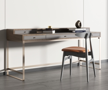 Modern Computer Desk And Chair-ID:538999083