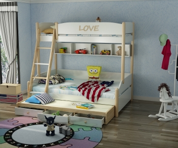 Nordic Style Bunk Bed-ID:545984984