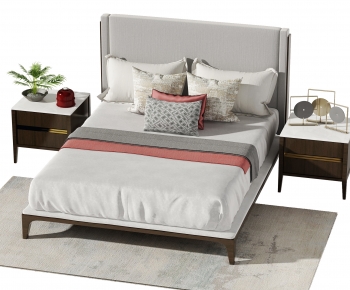 Modern Double Bed-ID:518898016