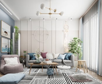 Nordic Style A Living Room-ID:261331086