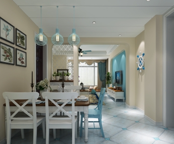 Mediterranean Style Dining Room-ID:326618913
