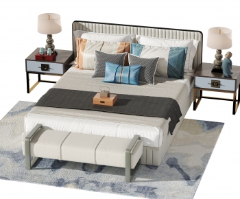 New Chinese Style Double Bed-ID:942658902