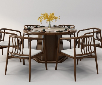 New Chinese Style Dining Table And Chairs-ID:149346114