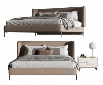 Modern Double Bed-ID:311302909