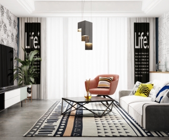 Nordic Style A Living Room-ID:566556933