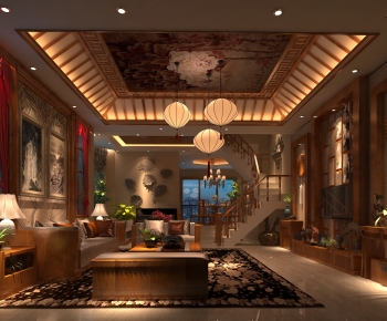 Chinese Style A Living Room-ID:622401008