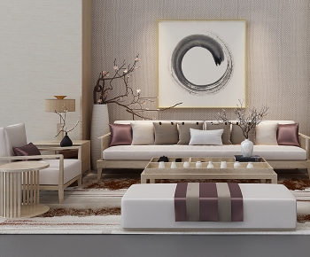 New Chinese Style Sofa Combination-ID:682619096