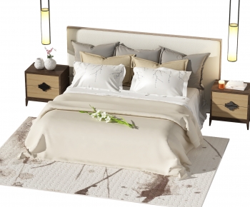 Modern Double Bed-ID:540544994