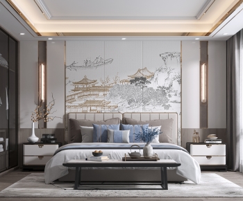 New Chinese Style Bedroom-ID:474827053