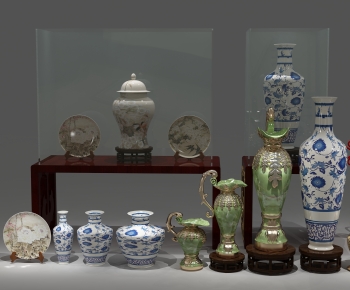 中式陶瓷器皿扣摆件-ID:454704054