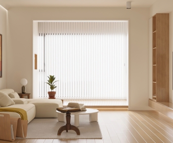 Modern Wabi-sabi Style A Living Room-ID:106056935