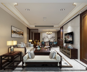 Chinese Style A Living Room-ID:295108083