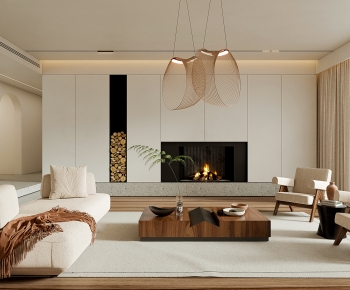 Wabi-sabi Style A Living Room-ID:731513021