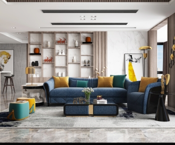 Post Modern Style A Living Room-ID:407588019
