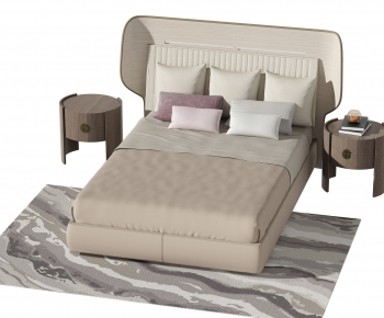 Modern Double Bed-ID:811887037