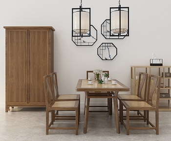 New Chinese Style Dining Table And Chairs-ID:707012892