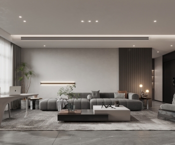 Modern Wabi-sabi Style A Living Room-ID:303756954