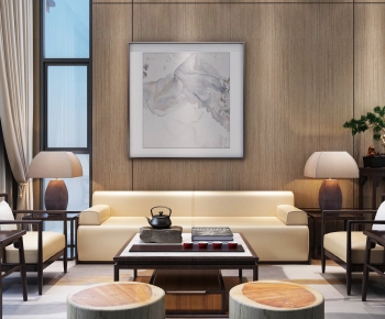 New Chinese Style A Living Room-ID:813730963