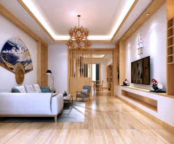 New Chinese Style A Living Room-ID:504076005