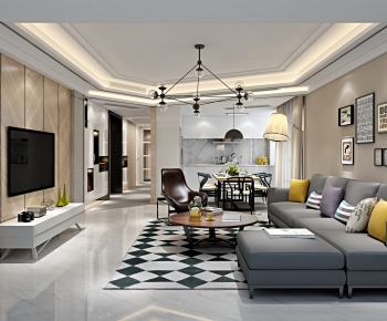 Nordic Style A Living Room-ID:457851893