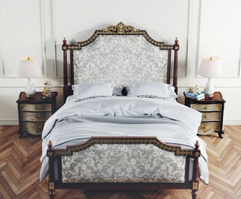 European Style French Style Double Bed-ID:859483965